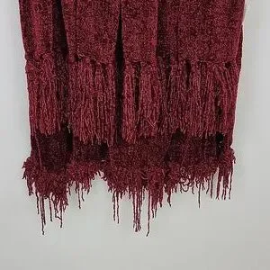 Pier imports Chenille throw blanket red wine